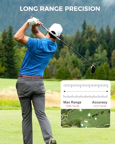 Golf Rangefinder with Slope On/Off - 1200 Yards 7X Magnification - Image 4