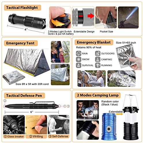 Survival Kit, 250Pcs Survival Gear First Aid Kit with Molle - Image 5