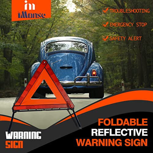 Emergency Roadside Reflective Triangles Warning Safety Kit - Image 4