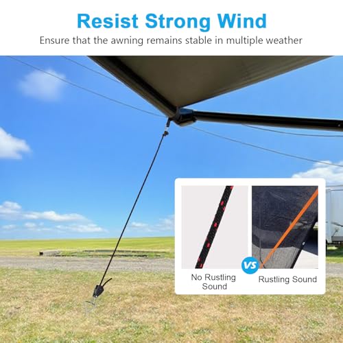 RV Awning Tie Down Kit 10mm Rope, Heavy Duty Wind-Proof - Image 4