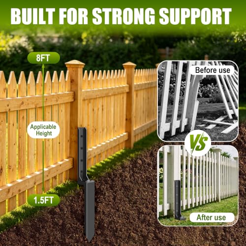 2 Pack Fence Post Repair Kit - 31.6" H Heavy Duty Fence | Home Repair - Image 6
