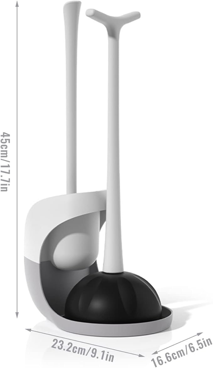Toilet Plunger and Bowl Brush Combo Toilet & Clogging Tool Bathroom Accessories