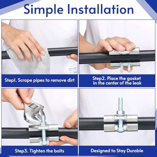 Tandefio 2 Pack Ips Pipe Repair Clamp, 3” Long - Image 4
