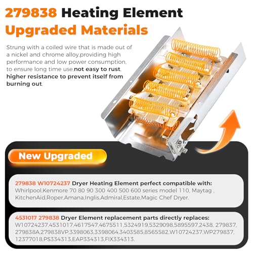 279838 W10724237 Dryer Heating Element Kit for Whirlpool - Image 4
