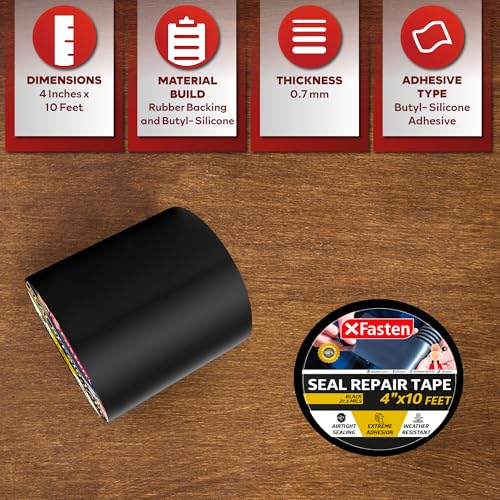 XFasten Waterproof Patch and Seal Tape, Black - Image 4