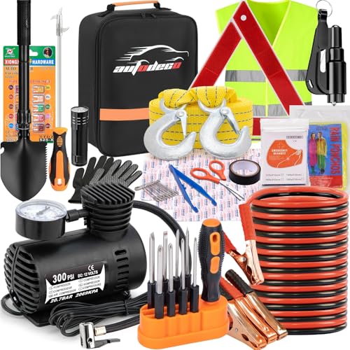 Car Emergency Roadside Assistance Kit with Jumper Cables - Image 2
