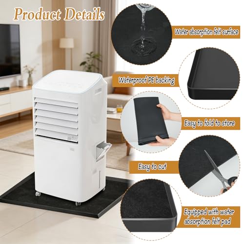 Portable AC Drip Pan with Water Absorption Pad -23.6" x - Image 4