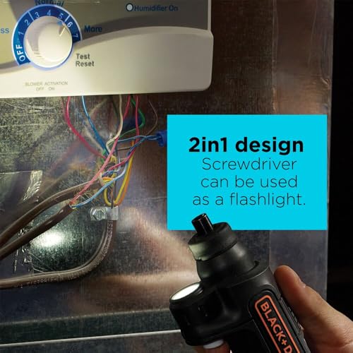 BLACK+DECKER Cordless Screwdriver with LED Light 4V MAX | Hand Tools - Image 4
