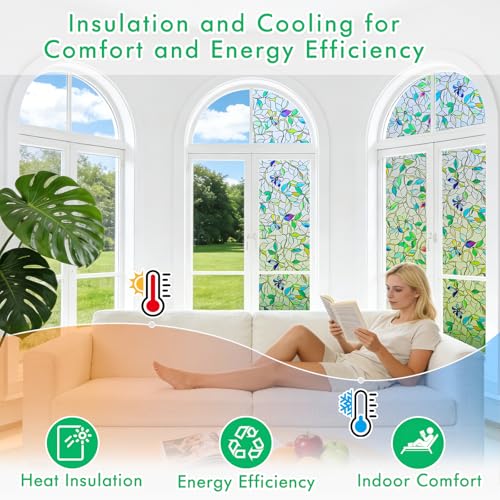 Upgraded Window Privacy Film Day & Night, Heat Blocking Anti-UV - Image 4