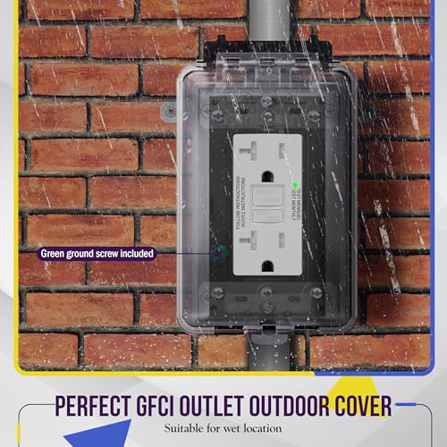 ENERLITES Extra-Duty In-Use Weatherproof Outlet Cover Kit, 1-Gang - Image 5