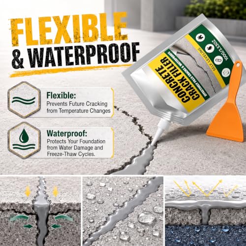 2Pcs Waterproof Concrete Crack Filler & Sealant,2026 New Formula - Image 6