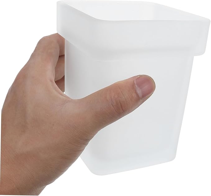 Toilet Bowl Brush Cup Ceramic Holder Bathroom Scrubber Frosted Design Easy Maintenance