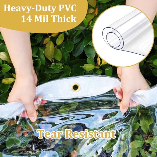 8x10ft Clear Tarp Heavy Duty Waterproof Clear Tarp | Travel Essentials - Image 5
