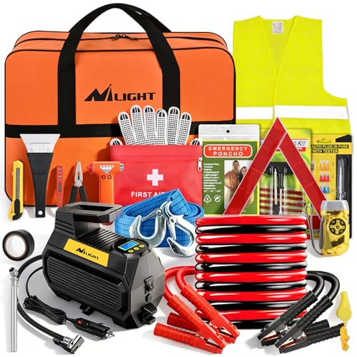 Nilight Car Emergency Kit with Jumper Cable, First Aid Kit - Image 2