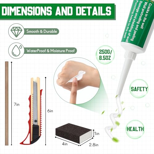 22 Pcs Drywall Repair Kit with 12x12x1/2" Drywall Repair | Home Repair - Image 5