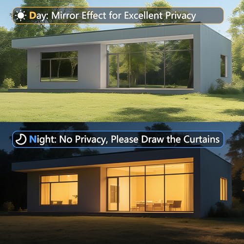 One Way Window Film Window Tint for Home, Silver 17.5″ x 78.7″ - Image 4