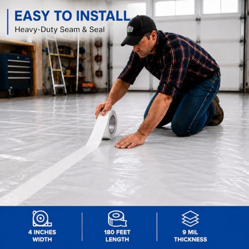 9 Mil Vapor Barrier Tape 4 Inch x 180 Ft Waterproof House Wrap - Image 3