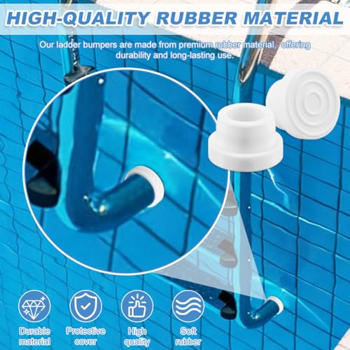4Pcs Pool Ladder Bumpers, 1.9" Rubber Feet for Inground Swimming - Image 4