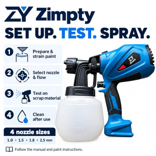 Paint Sprayer, 550W Electric Spray Gun for House Painting - Image 4