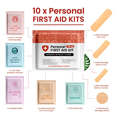 Personal First Aid Kit- 10 Pack | Clean, Treat - Image 3