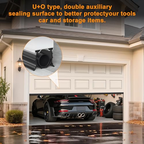 Garage Door Bottom Seal 16 ft, with Aluminum Track Retainer Kit - Image 5
