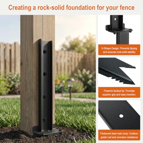 Sutekus Fence Post Repair Kit, 2 Pcs Heavy Duty Post | Home Repair - Image 6