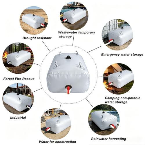 Foldable Portable Water Bladder Tank 30gal/113L Storage Container - Image 7
