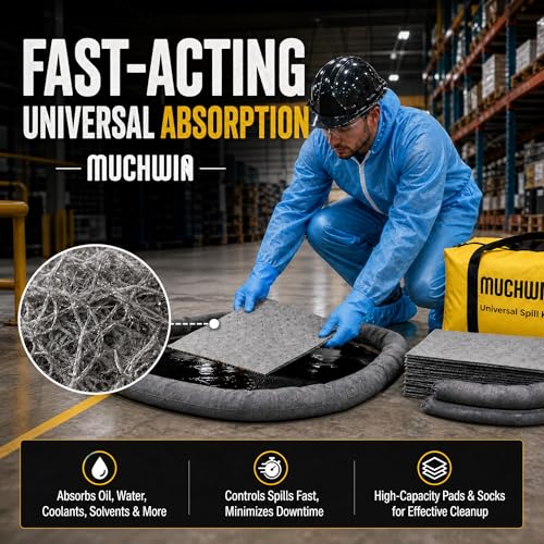 MUCHWIN 2-Pack Universal Spill Kit OSHA Approved & DOT Compliant - Image 5
