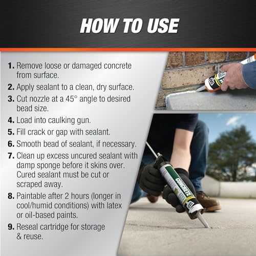 DAPConcrete Watertight Filler and Sealent 10.1 Ounce Gray | Pack - Image 4