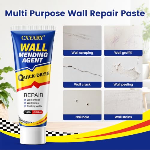 Drywall Repair Kit 3 Tubes,Spackle Wall Repair Paste Kit - Image 3
