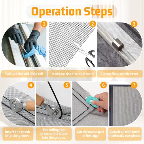 Window Screen Replacement,Screen Door Repair Kit - Image 7