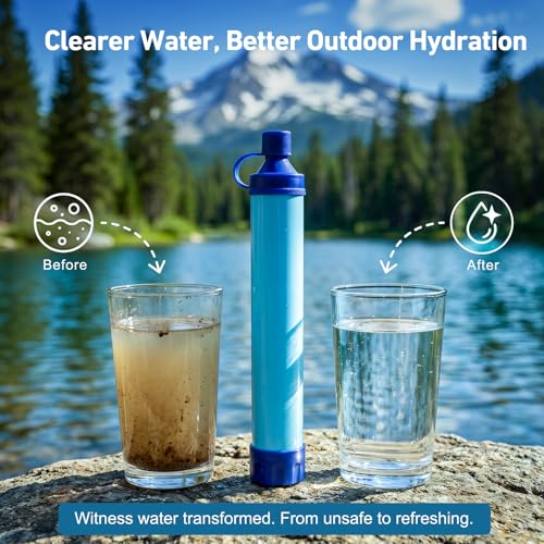2 Pack Water Filter Straw, Long-Life Personal Purifier - Image 4
