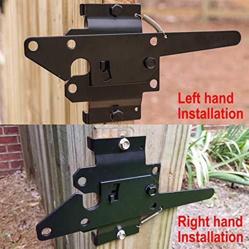 Post Mount Gate Latch for Wooden Fence, Self Locking Gate - Image 7
