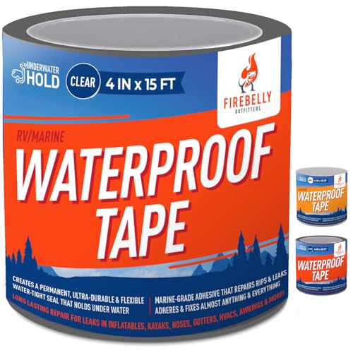 Firebelly Clear Waterproof Tape for Leaks, Pool Patch - Image 2