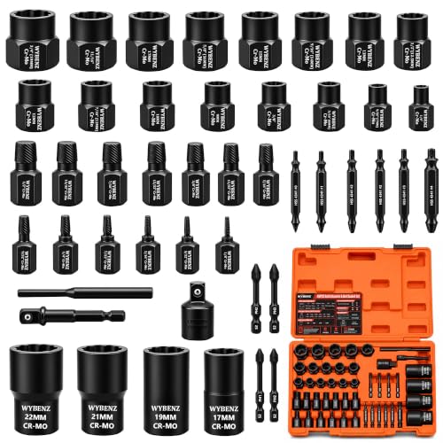 46Pcs Screw Extractor Set & Impact Lug Nut Extractor Set - Image 2