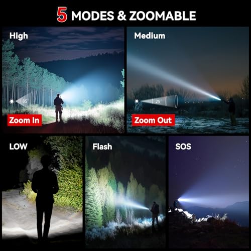 LETMY Tactical Flashlight S2000-2 Pack Bright Military - Image 6