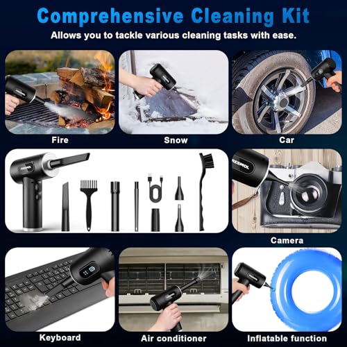 FRESMOL Compressed Air Duster, Rechargeable Cordless Electric Air - Image 7