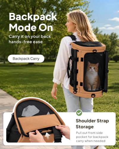 Backpackable Cat Carrier 17"x11"x11", Soft-Sided | Pet Essentials - Image 3
