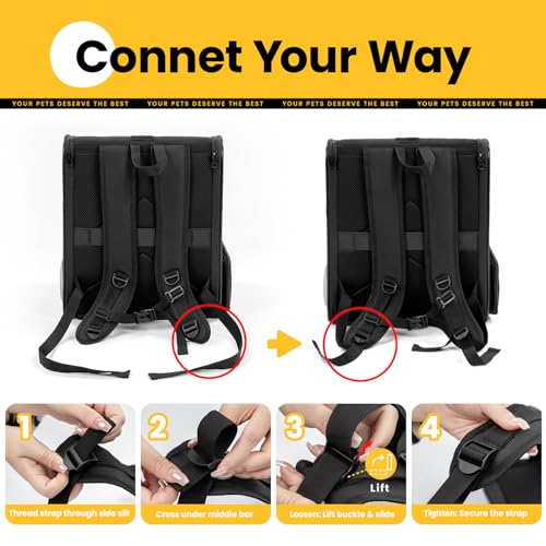 Conlun Cat Backpack Carrier for Small Dogs and Cats Fit Up - Image 6