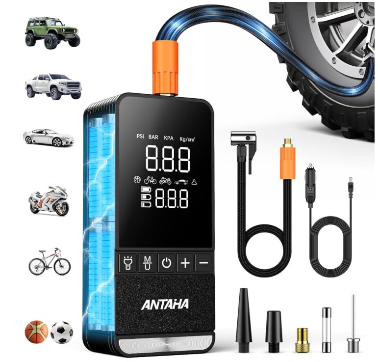 Tire Inflator Portable Air Compressor, 150 PSI Cordless - Image 1