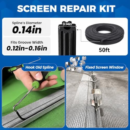 King&Charles Window Screen Replacement, 6in1 Window Screen - Image 6