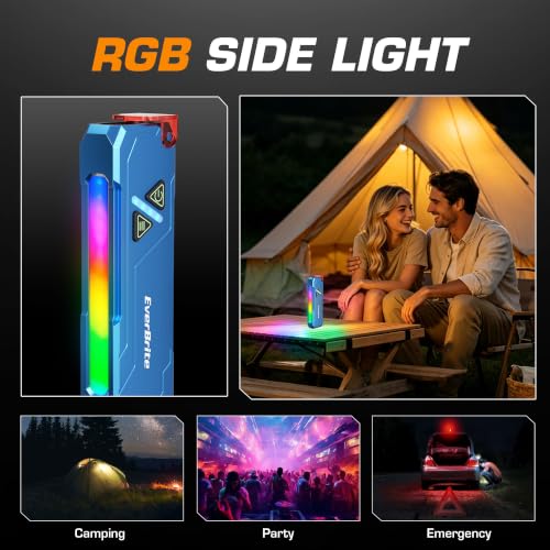 EverBrite Flat Rechargeable EDC Flashlight with RGB/UV Light - Image 6
