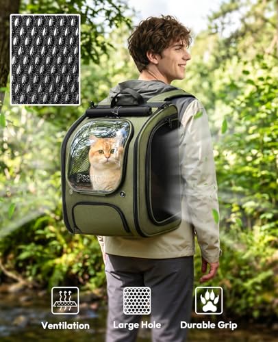 Pecute Cat Backpack Carrier,Large Space Cat Bubble Backpack - Image 5