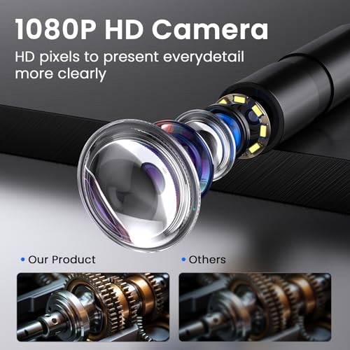 32.8-Foot Flexible Cable Endoscope Camera with Light - Image 5
