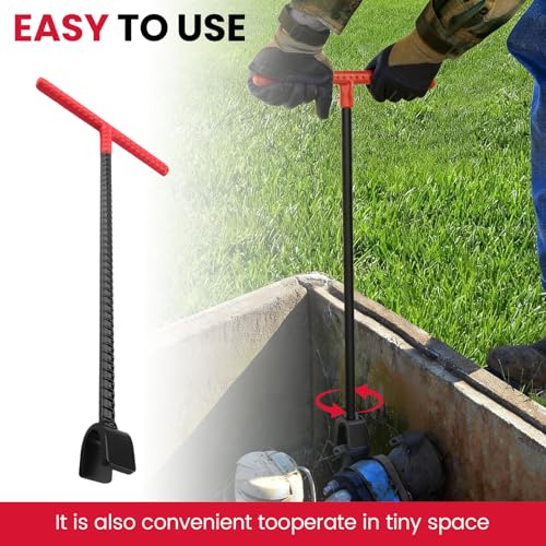 Aillsa 17 Inch Water Meter Key Shut off Tool & 4-Way | Hand Tools - Image 7