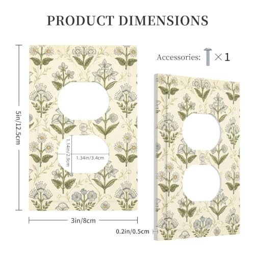 Rustic Flower Floral Boho Wildflower Light Switch Covers - Image 3