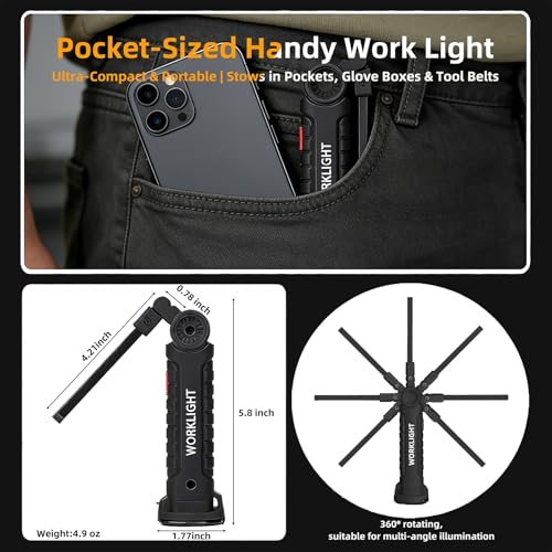 Rechargeable Work Light for Mechanic, Christmas Dad Gifts for Men - Image 6