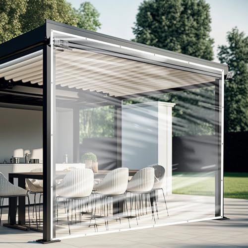 1 Pcs 20 Mil 4x6 ft Clear Vinyl Tarp, Waterproof with Grommets - Image 2