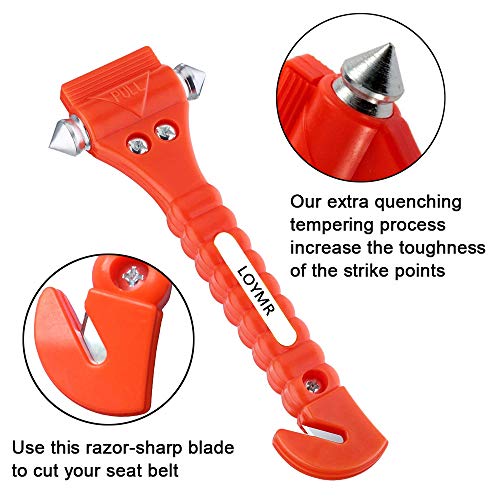 4 PCS Car Safety Hammer,with Car Window Glass Hammer | Hand Tools - Image 5