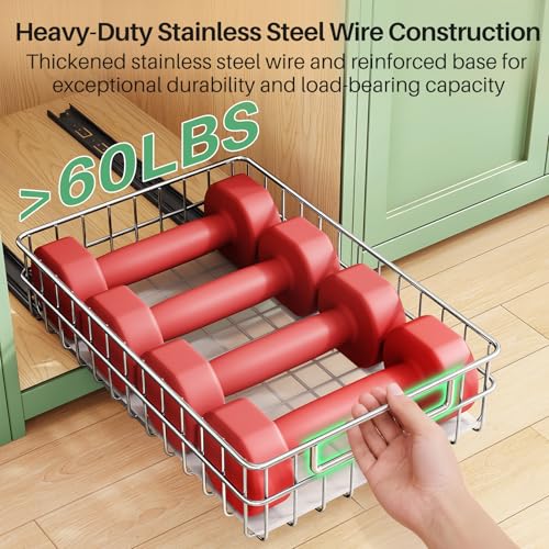 Pull out Cabinet Organizer, Stainless Steel 2-Pack Slide | Home Repair - Image 5